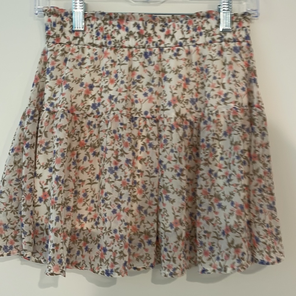 Floral ruffle skirt